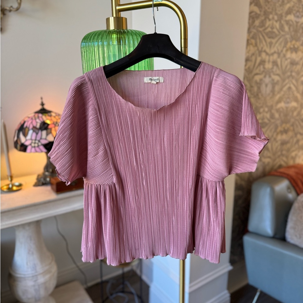 Madewell Texture & Thread Micropleat Top
